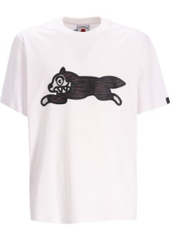 icecream t-shirt manwoodgrain running dog t-shirt - ic24345 white