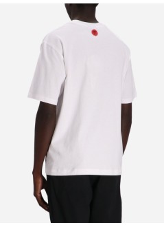 icecream t-shirt manwoodgrain running dog t-shirt - ic24345 white