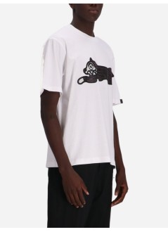 icecream t-shirt manwoodgrain running dog t-shirt - ic24345 white