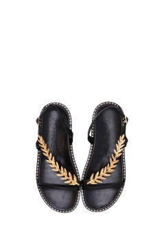 kotris sandals sandal womanolive leaves - 14870 black