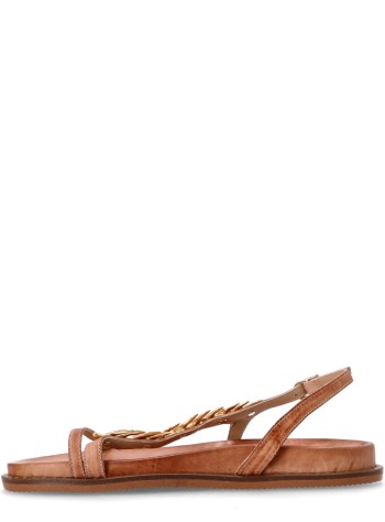 kotris sandals sandalia mujer olive leaves - 14870 natural 2