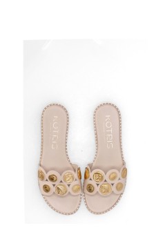 kotris sandals sandalia mujer vachetta sandals - 04856 cream