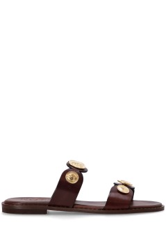 kotris sandals sandalia mujer vachetta double coins - 04857 choco