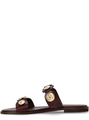 kotris sandals sandal womanvachetta double coins - 04857 choco 2