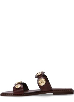 kotris sandals sandalia mujer vachetta double coins - 04857 choco