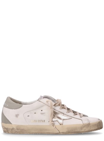 golden goose sneaker womansuper star leather upper heel and spur laminated star - gwf00102f00684412166 12166