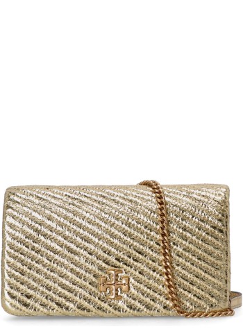 tory burch clutch mujer kira metallic moto quilt chain wallet - 162140700 700