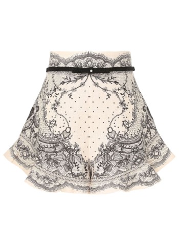 zimmermann skirt womancrush flat front frill short - 2391ar251 ivolock