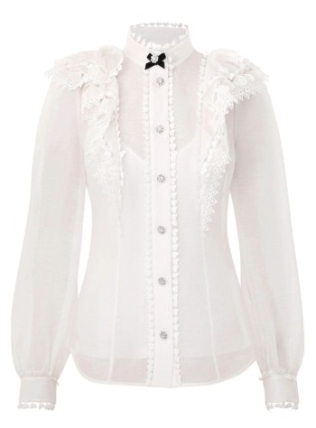 zimmermann t-shirt womancrush heart embellished blouse - 2679tr251 crm