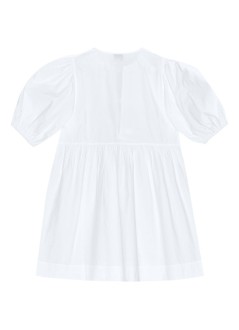 ganni t-shirt womancotton poplin tie string mini dress - f9170 151