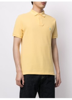 polo ralph lauren polo mansskccmslm1-short sleeve-knit - 710782592021 corn yellow c6103