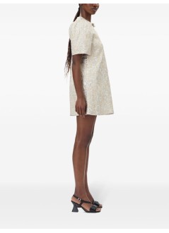 ganni vestido mujer metallic cloque a shaped mini dress - w0036 012