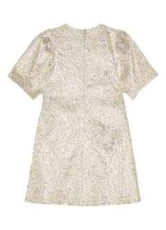 ganni vestido mujer metallic cloque a shaped mini dress - w0036 012