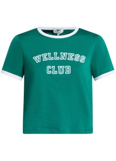 sporty & rich top womanwellness club ringer tee - to073516010gr03 3710