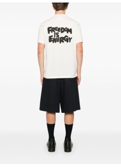 comme des garçons shirt polo manmens t-shirt knit - fnt501bw24 ecru