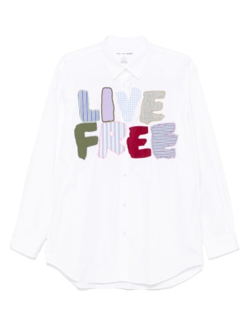 comme des garçons shirt camiseria hombre mens shirt woven - fnb036w24 white