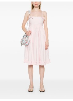 ganni vestido mujer cotton poplin strap dress - w0325 868