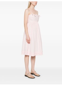 ganni vestido mujer cotton poplin strap dress - w0325 868