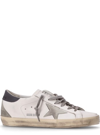 golden goose sneaker womansuper star leather upper and heel suede star and spur - gwf00102f00611311915 11915