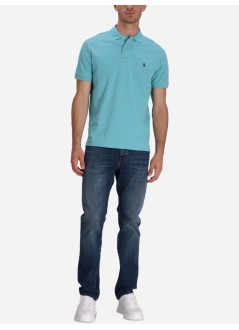 polo ralph lauren polo hombre sskccmslm1-short sleeve-knit - 710680784407 deep seafoam c7540