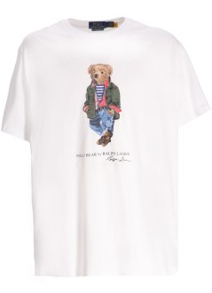 polo ralph lauren t-shirt mansscnclsm1-short sleeve-t-shirt - 710854497041 cr24 white explorer bear