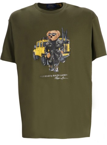 polo ralph lauren camiseta hombre sscnclsm1-short sleeve-t-shirt - 710854497042 cr24 new olive defender bear