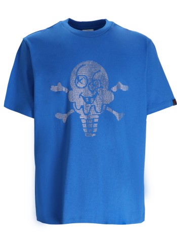 icecream t-shirt manrhinestone cones & bones t-shirt - ic24484 blue