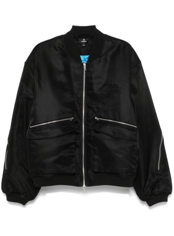 represent outerwear hombre zip back bomber jacket - mlm1036 jet black