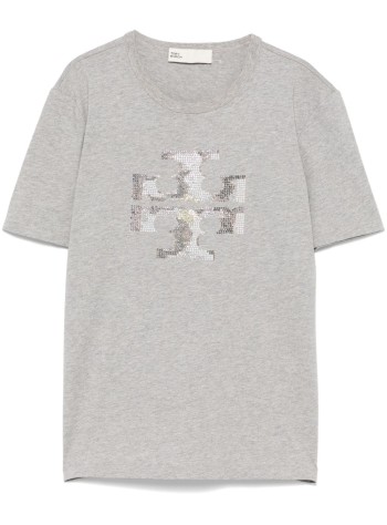 tory burch top womancrystal logo t shirt - 163272023 023