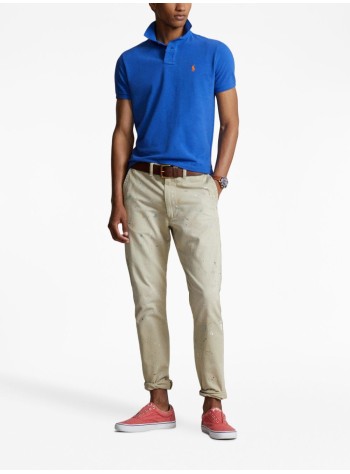 polo ralph lauren polo mansskccmslm1-short sleeve-knit - 710782592011 new iris blue c2427 2