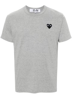comme des garçons play camiseta hombre t-shirt black emblem black heart - axt076051 grey