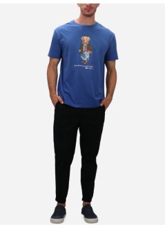 polo ralph lauren t-shirt mansscnclsm9-short sleeve-t-shirt - 710958193001 cr24 nw iris blu sw explr bear