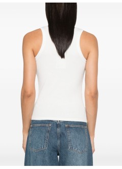 anine bing top mujer alessia tank - a0810316ivy26 ivory
