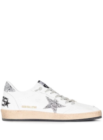 golden goose sneaker womanballstar nappa upper and spur glitter star and heel - gwf00117f00377311325 11325