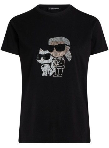 karl lagerfeld top womanikon rs duo t shirt - a1w17131 999