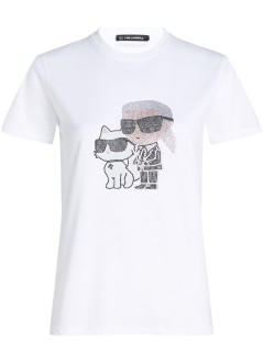 karl lagerfeld top mujer ikon rs duo t shirt - a1w17131 100