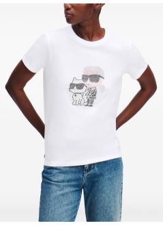 karl lagerfeld top mujer ikon rs duo t shirt - a1w17131 100