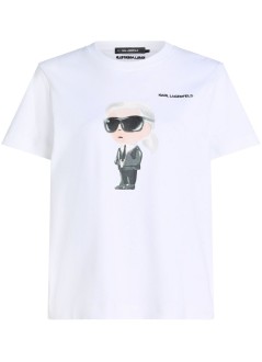 karl lagerfeld top mujer ikon aquarelle k t shirt - a1w17130 100