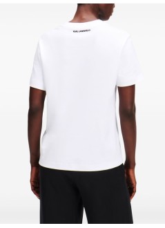 karl lagerfeld top mujer ikon aquarelle k t shirt - a1w17130 100