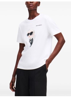 karl lagerfeld top mujer ikon aquarelle k t shirt - a1w17130 100