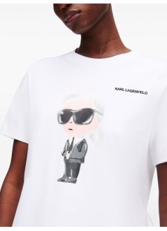 karl lagerfeld top mujer ikon aquarelle k t shirt - a1w17130 100