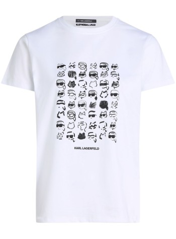 karl lagerfeld top womanikon seasonal logo tshirt gift - a1w17124 100