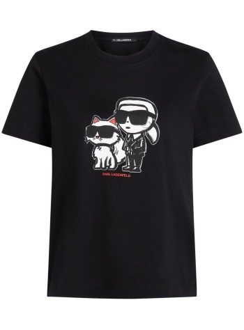 karl lagerfeld top womanikon sketch duo t shirt - a1w17129 999