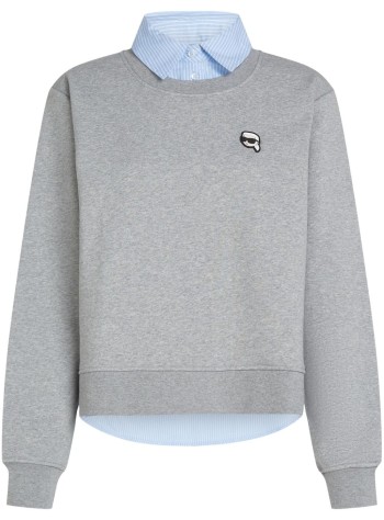 karl lagerfeld sudadera mujer ikon fabric mix sweatshirt - a1w20084 257