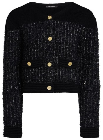 karl lagerfeld punto mujer boucle knit cardigan - a1w18059 999
