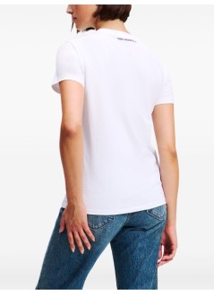 karl lagerfeld top mujer boucle karl signature t shirt - a1w17117 100