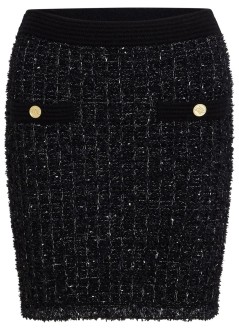 karl lagerfeld skirt womanboucle knit skirt - a1w12030 999