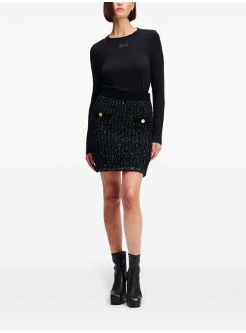 karl lagerfeld skirt womanboucle knit skirt - a1w12030 999 2