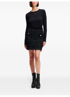 karl lagerfeld skirt womanboucle knit skirt - a1w12030 999