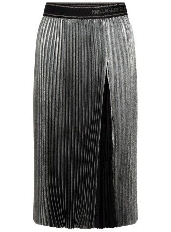 karl lagerfeld skirt womanfoil pleated skirt - a1w12004 979